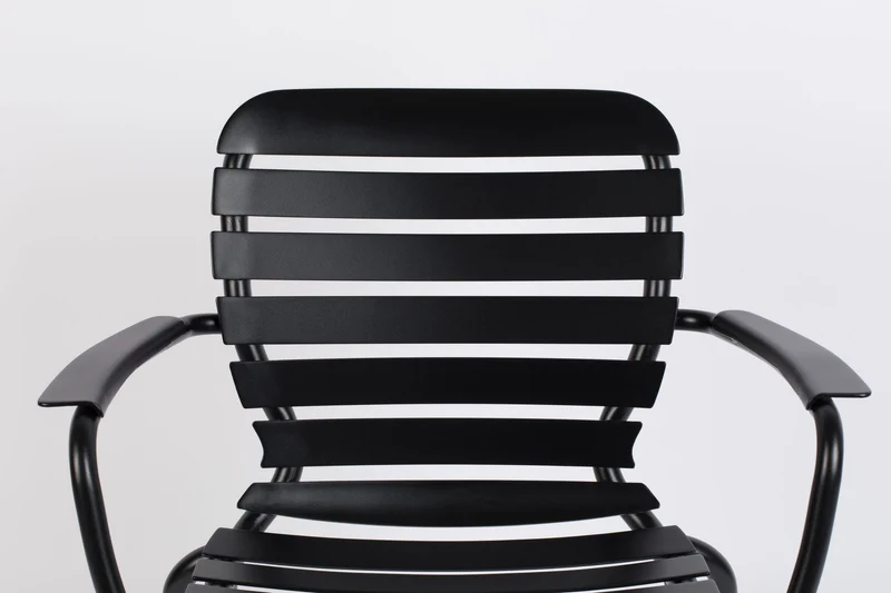 Gartensessel Vondel im 2er-Set, Schwarz aus Aluminium von Zuiver