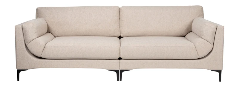 Sofa Balcony 3-Sitzer Beige mit Stahl-Holz-Gestell von Zuiver
