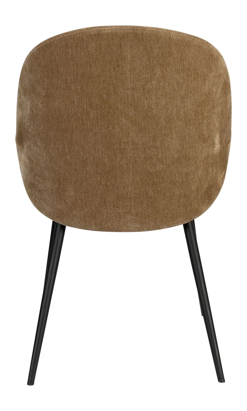 Esszimmerstuhl Cozy im 2er-Set, Mustard mit Samt-Polsterung von Zuiver