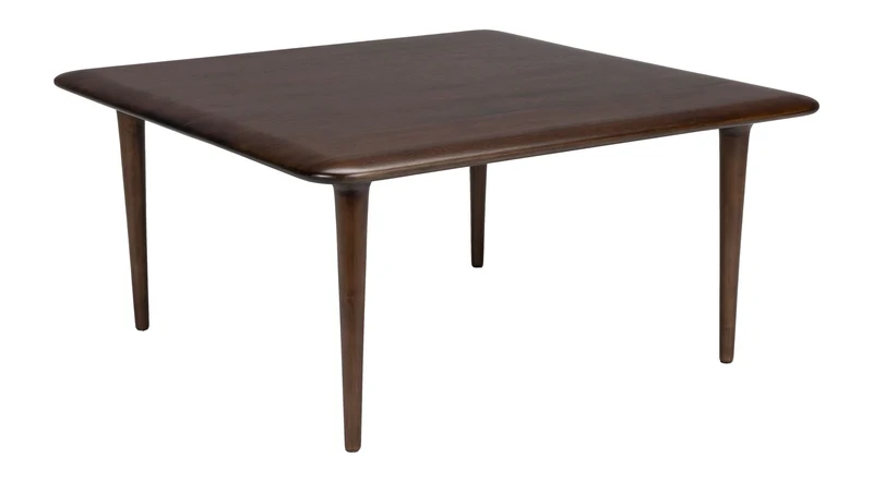 Couchtisch Elroy Square Dutchbone aus Gummibaumholz, Walnussbraun