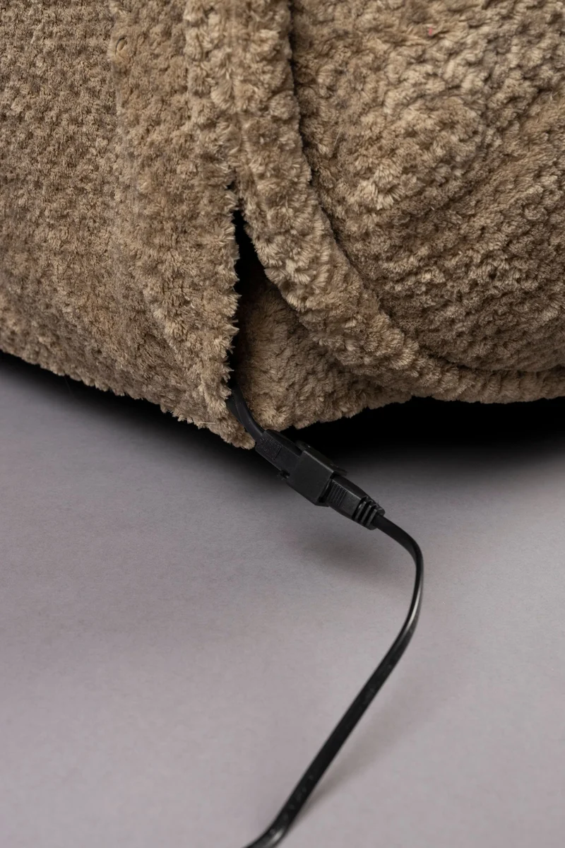 Loungesessel Hamilton elektrisch verstellbar mit USB-Anschluss, Braun
