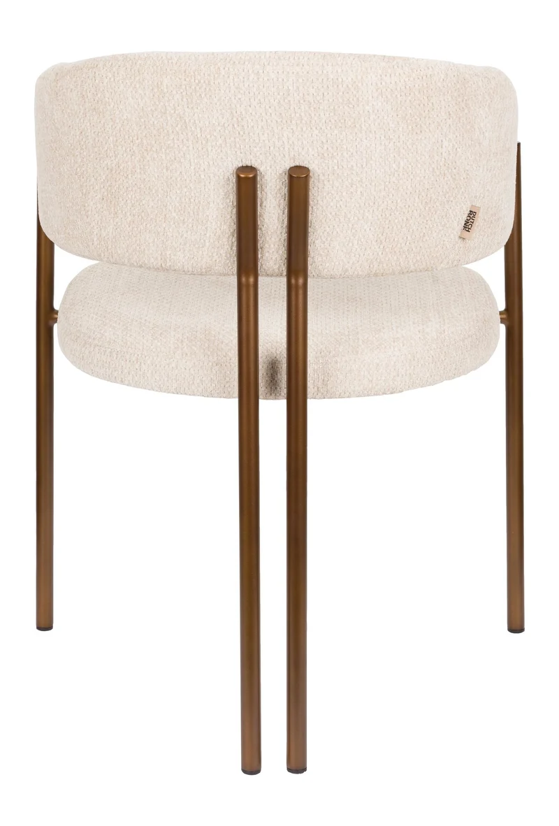 Esszimmerstuhl Naida im 2er-Set, Beige mit Bouclé-Bezug von Dutchbone