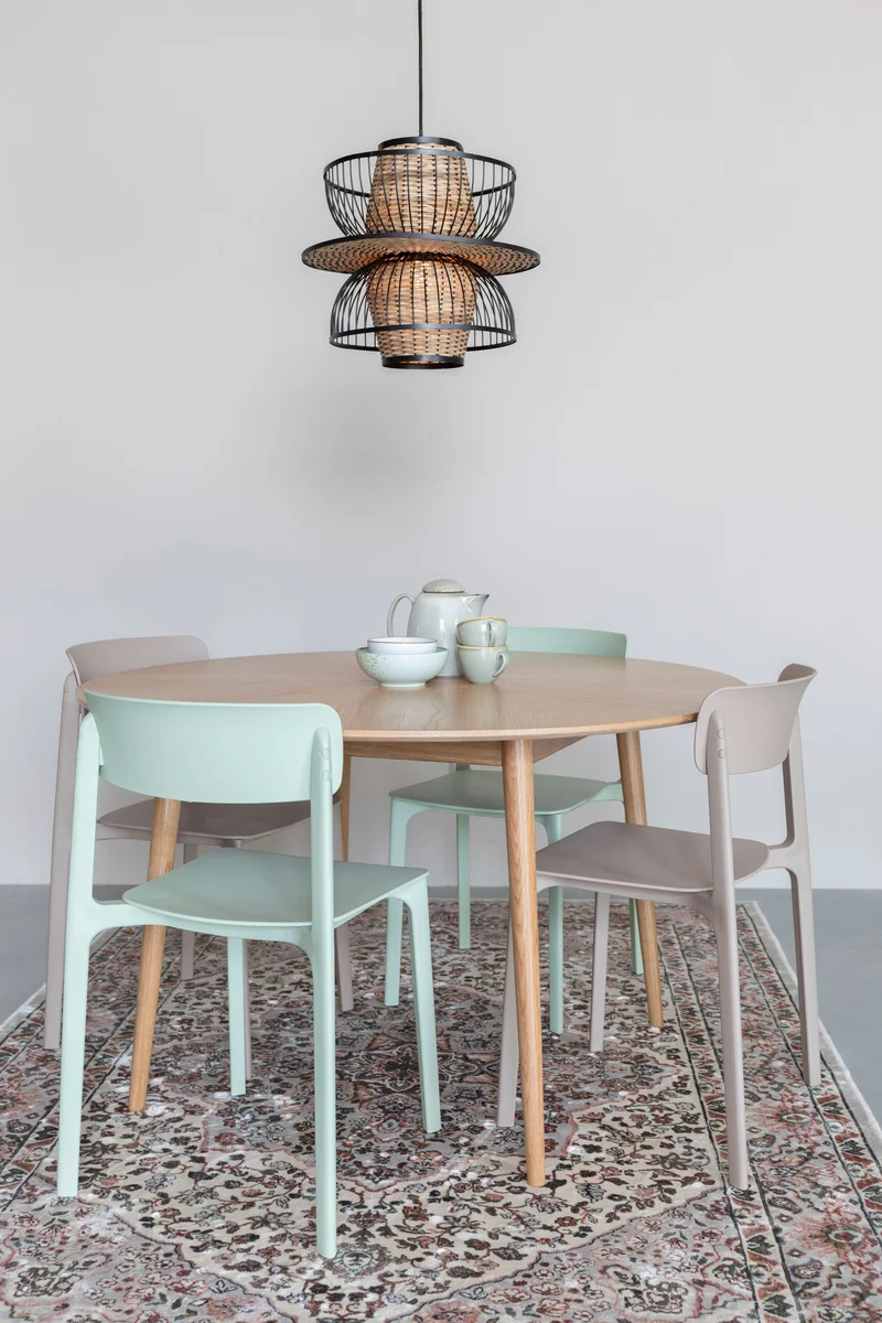 Esszimmerstuhl Clive im 4er-Set aus Kunststoff, Hellbraun fürs Zimmer