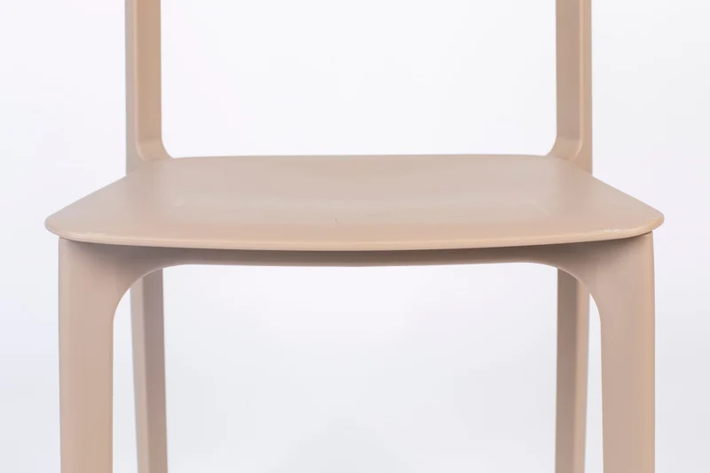 Esszimmerstuhl Clive im 4er-Set aus Kunststoff, Hellbraun fürs Zimmer