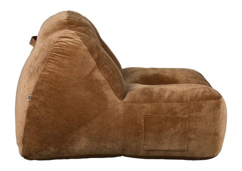 Loungesessel Tombag von Dutchbone, Sitzsack in Braun mit Samt-Bezug