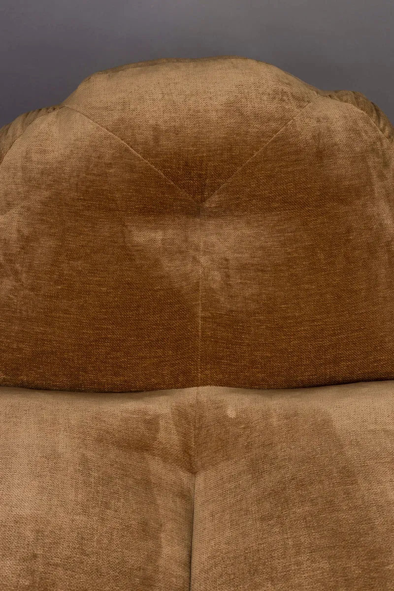 Loungesessel Tombag von Dutchbone, Sitzsack in Braun mit Samt-Bezug