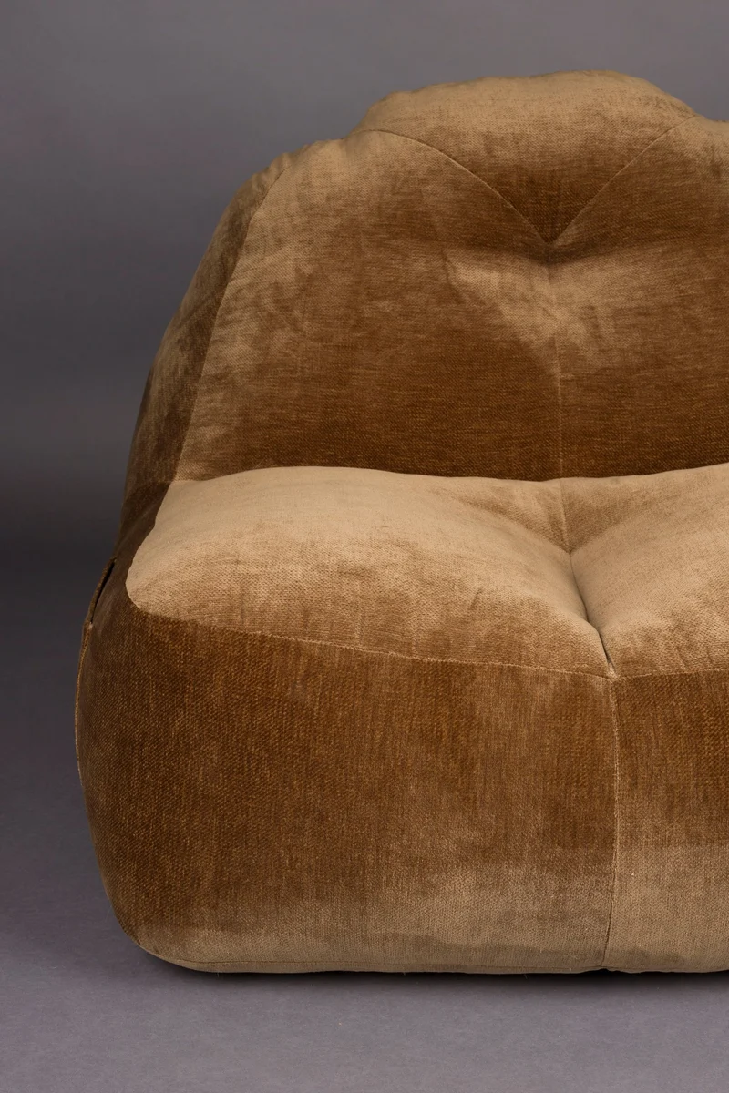 Loungesessel Tombag von Dutchbone, Sitzsack in Braun mit Samt-Bezug