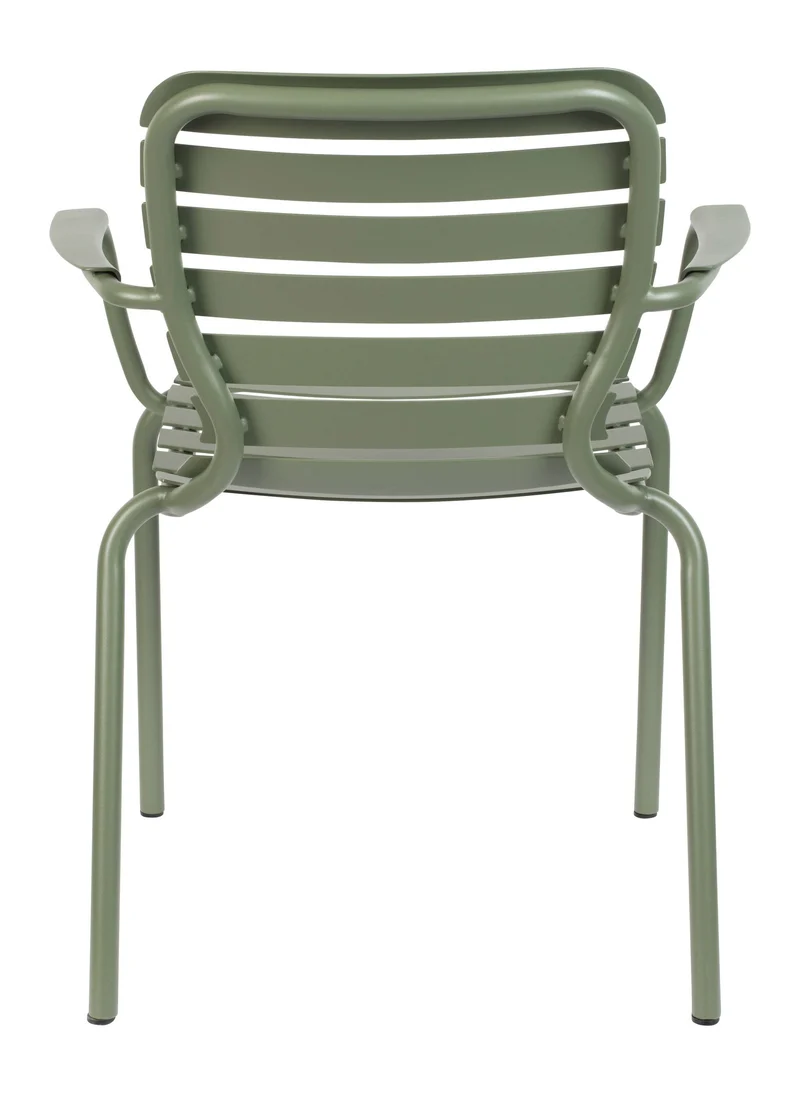 Gartensessel Vondel im 2er-Set, Grün aus Aluminium von Zuiver