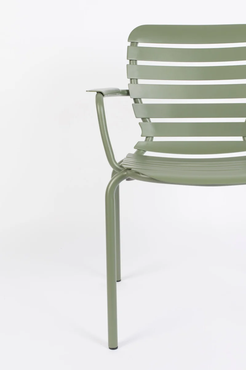 Gartensessel Vondel im 2er-Set, Grün aus Aluminium von Zuiver