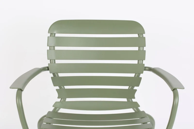 Gartensessel Vondel im 2er-Set, Grün aus Aluminium von Zuiver