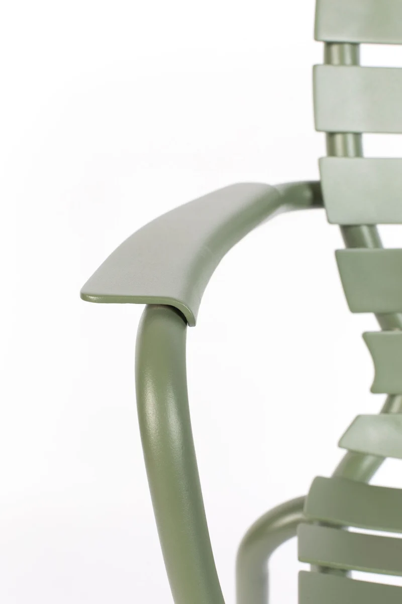 Gartensessel Vondel im 2er-Set, Grün aus Aluminium von Zuiver