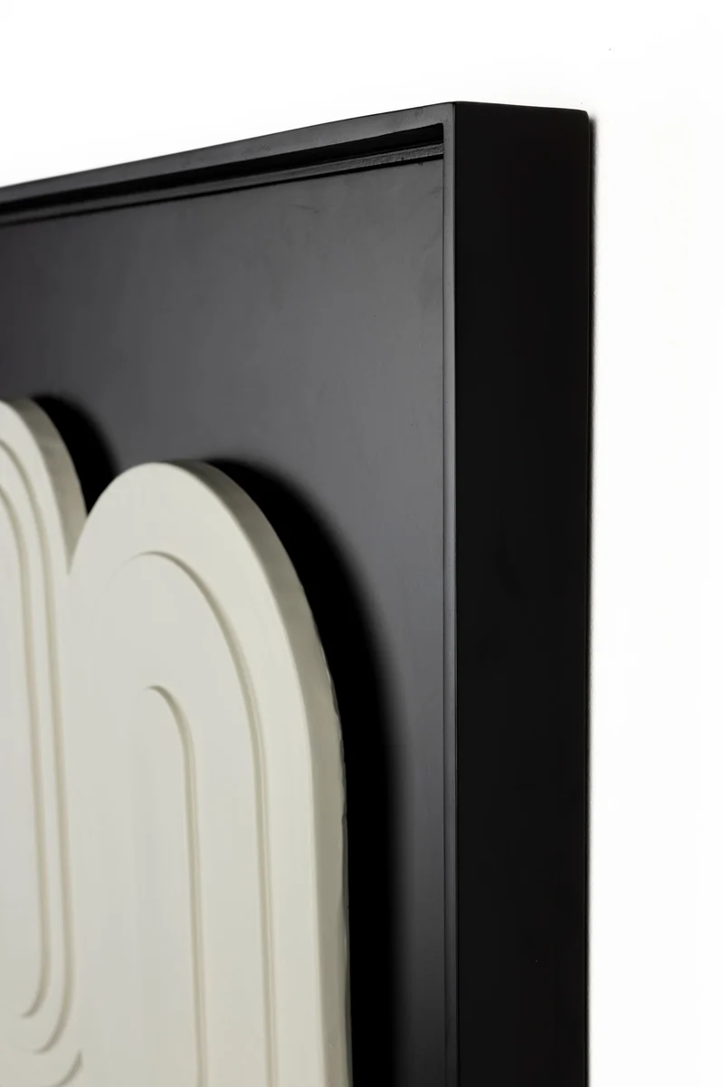 Wandbild August Black And White von Zuiver aus Gips mit Holzrahmen