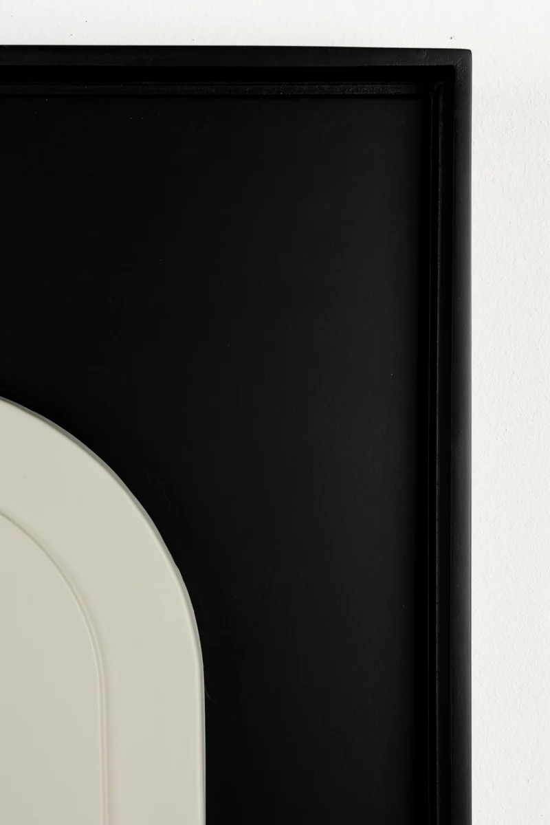 Wandbild August Black And White von Zuiver aus Gips mit Holzrahmen