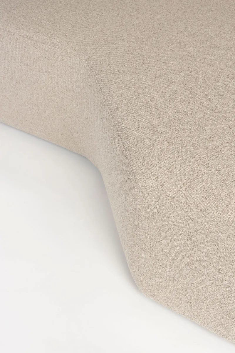 Sofa Prosper Left in Cappuccino mit Longchair-Element von Zuiver