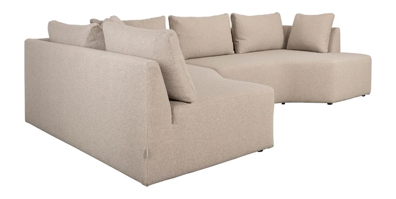 Sofa Prosper Left in Cappuccino mit Longchair-Element von Zuiver