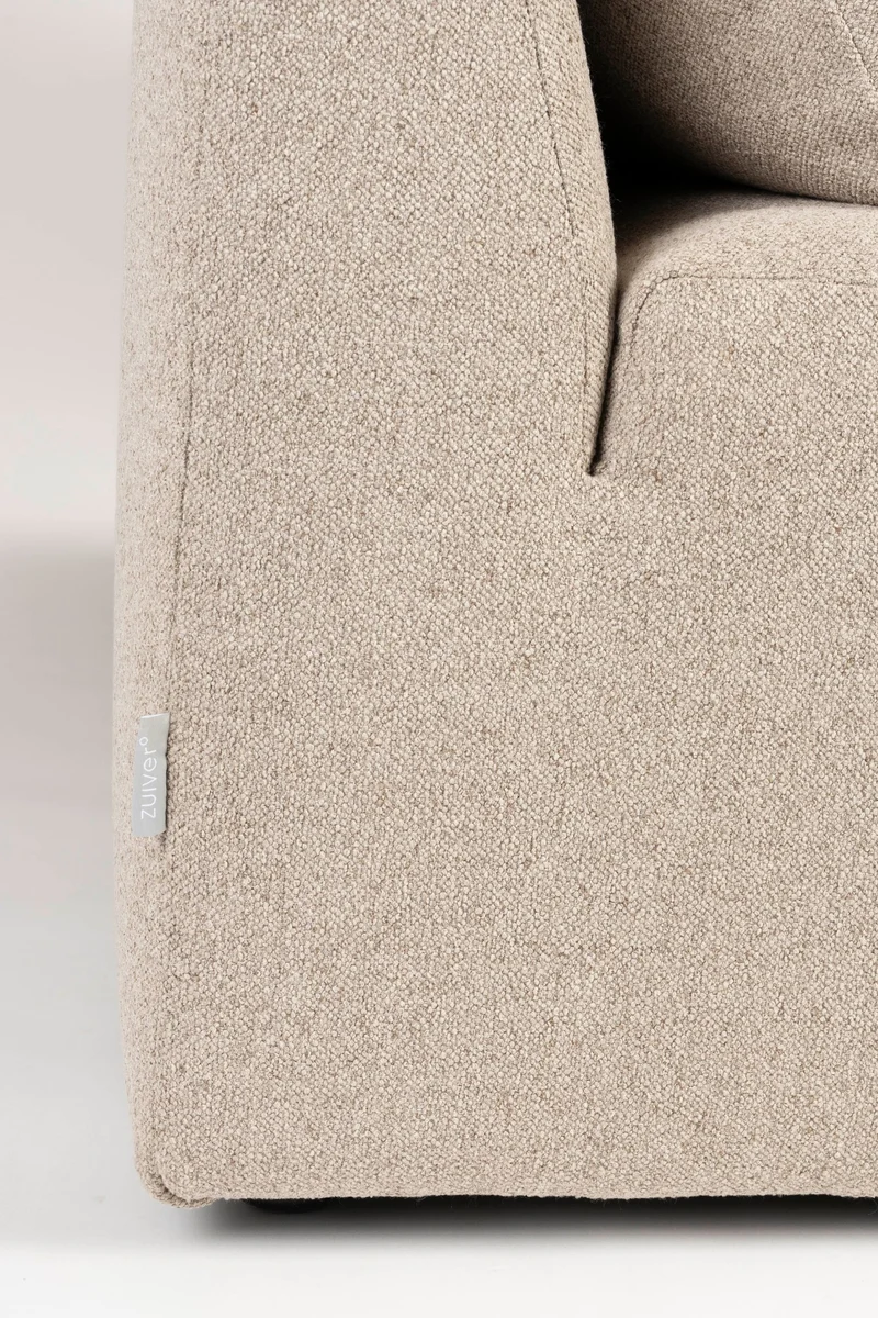 Sofa Prosper Left in Cappuccino mit Longchair-Element von Zuiver