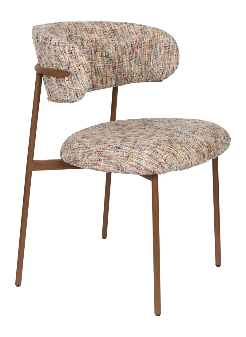 Esszimmerstuhl Claes im 2er-Set, Multicolour mit Metallgestell