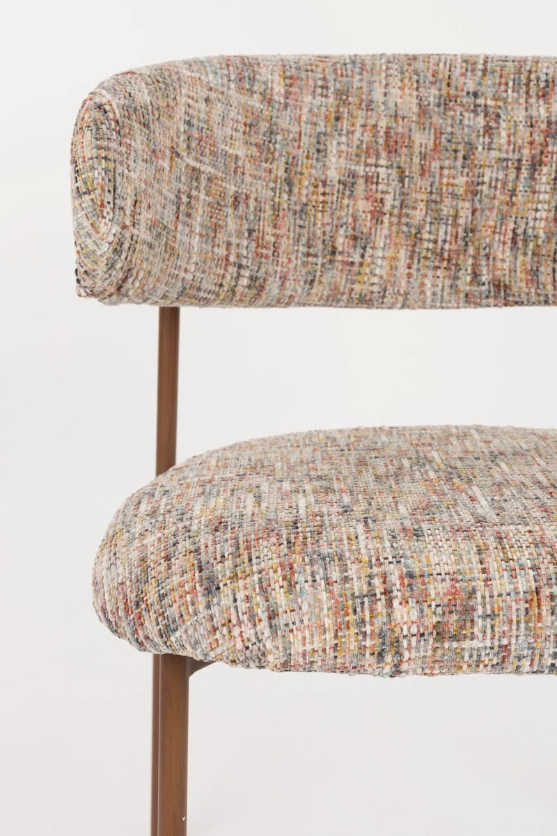 Esszimmerstuhl Claes im 2er-Set, Multicolour mit Metallgestell