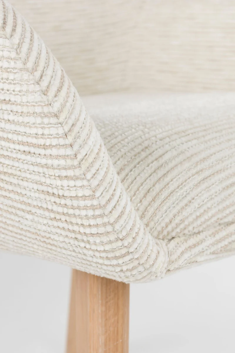 Esszimmerstuhl Loua im 2er-Set, Off-White mit Polsterschale