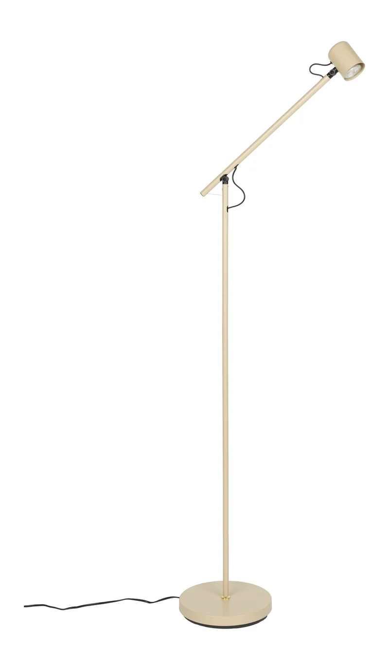 Stehlampe Aero Beige, verstellbar aus Metall mit GU10-Fassung
