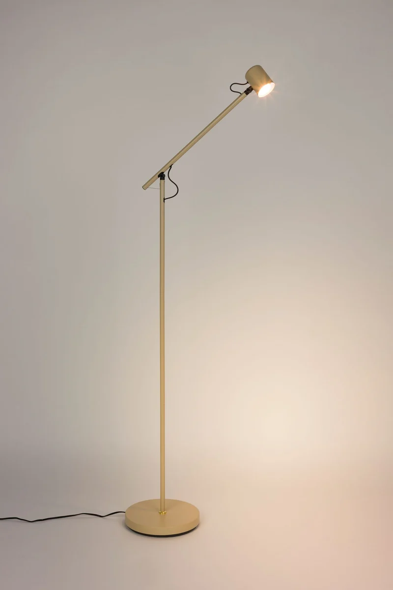 Stehlampe Aero Beige, verstellbar aus Metall mit GU10-Fassung