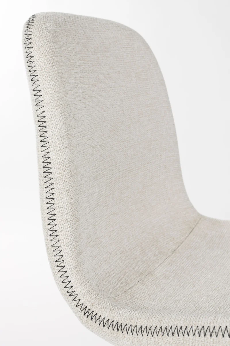Esszimmerstuhl Lester im 2er-Set, Beige mit Eichenholz-Gestell