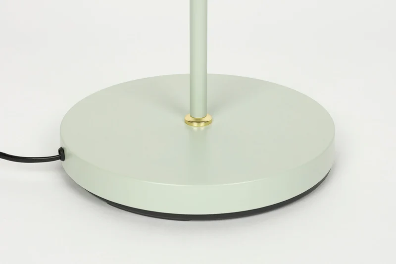 Stehlampe Aero in Grün, höhenverstellbar mit Gestell aus Metall