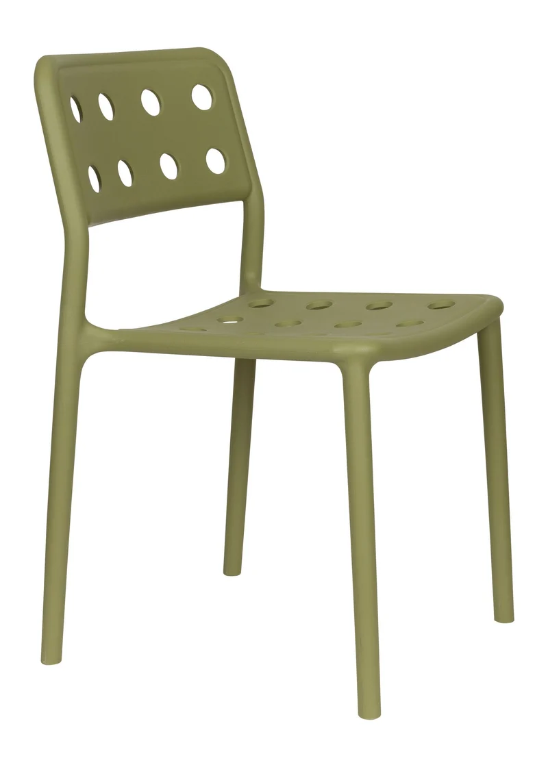 Gartenstuhl Serra im 4er-Set, Grün aus Kunststoff für Balkon