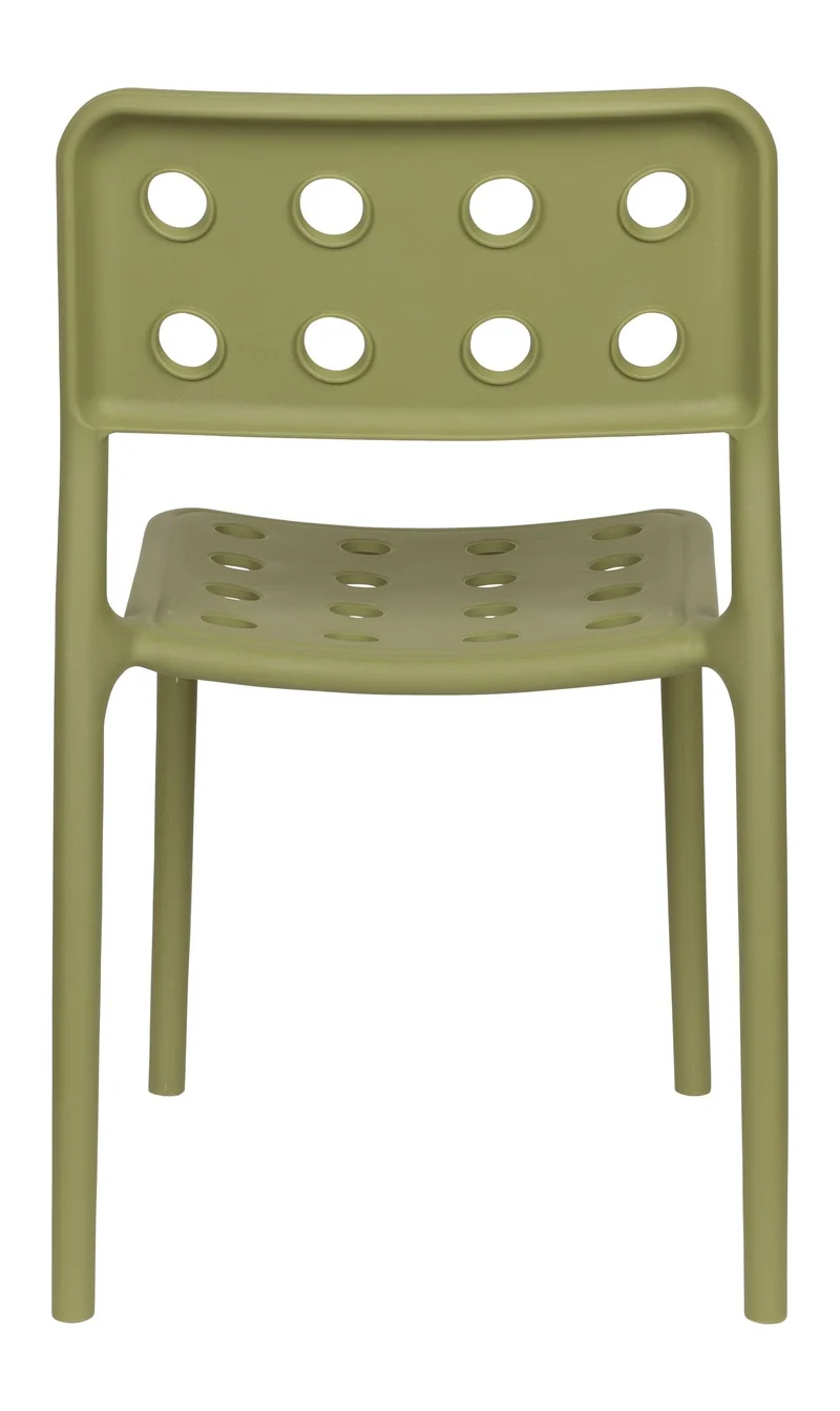 Gartenstuhl Serra im 4er-Set, Grün aus Kunststoff für Balkon