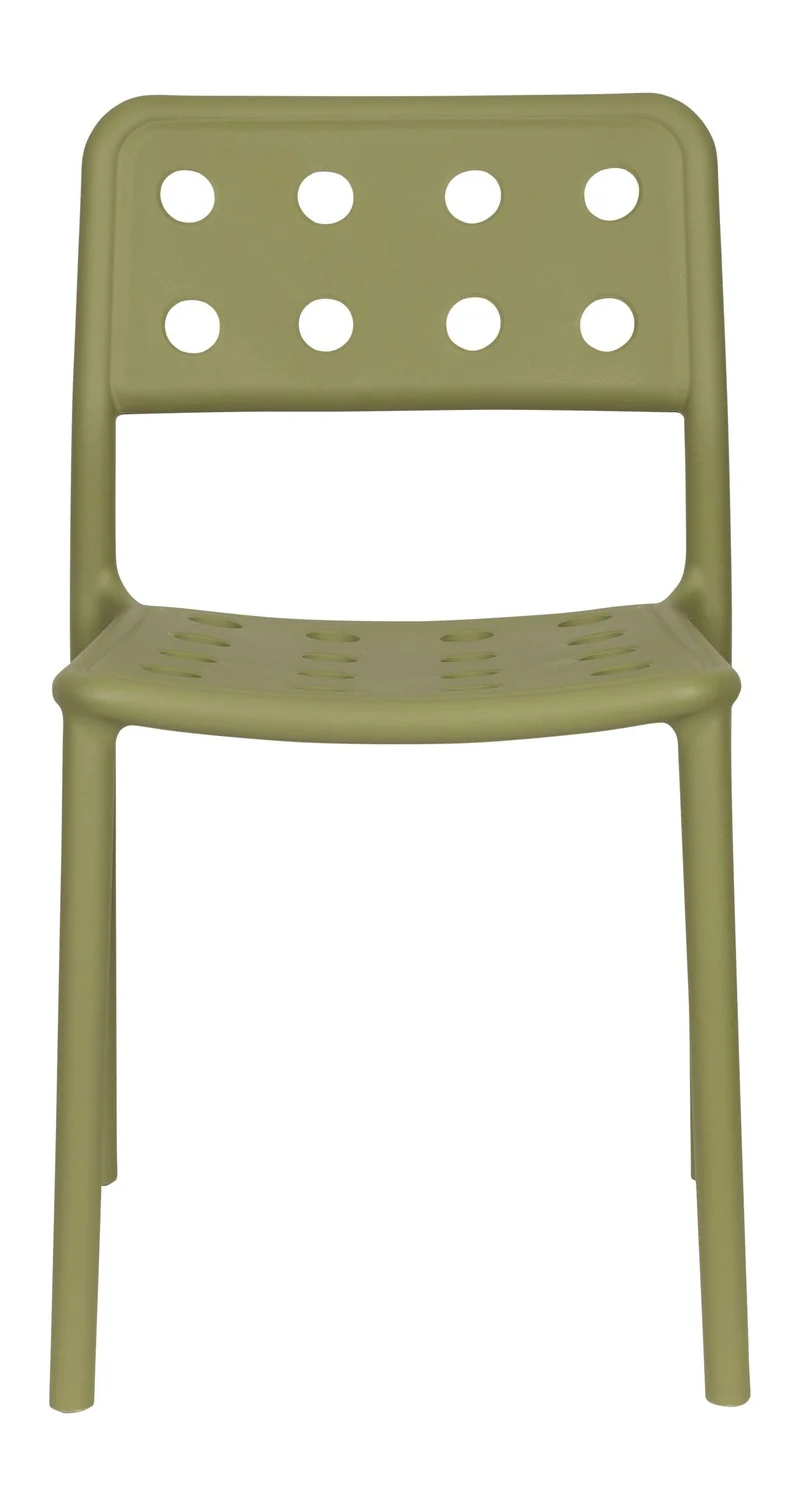 Gartenstuhl Serra im 4er-Set, Grün aus Kunststoff für Balkon