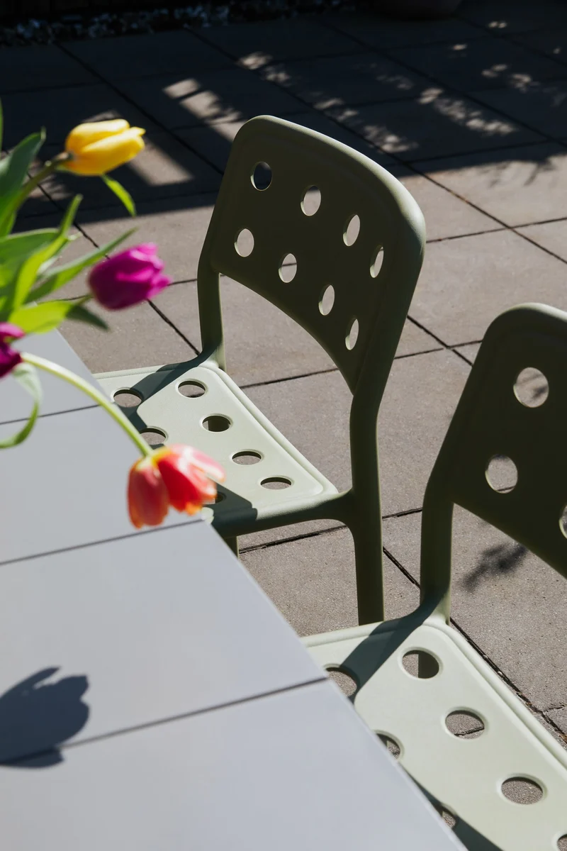 Gartenstuhl Serra im 4er-Set, Grün aus Kunststoff für Balkon