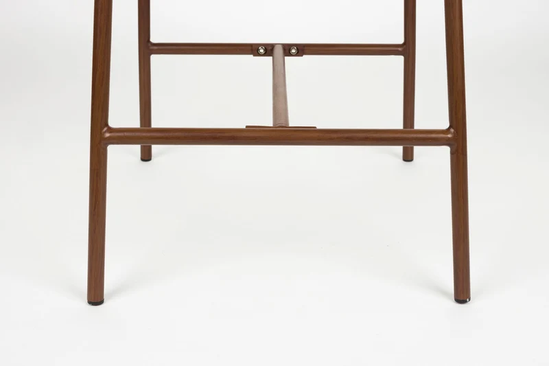Barhocker Claes im 2er-Set, Off-White mit Eisengestell für Esszimmer