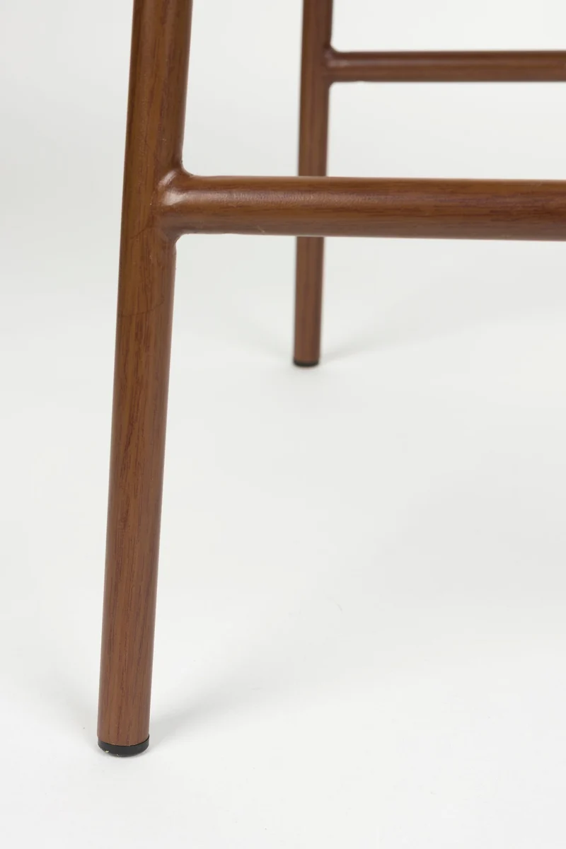 Barhocker Claes im 2er-Set, Off-White mit Eisengestell für Esszimmer