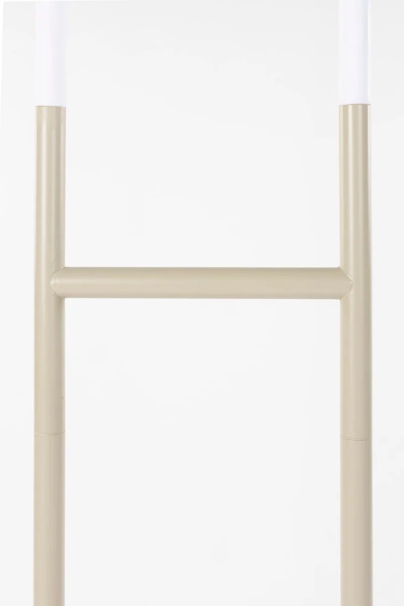 Stehlampe Arch Zuiver in Beige mit Acrylglas-Schirm und Eisengestell