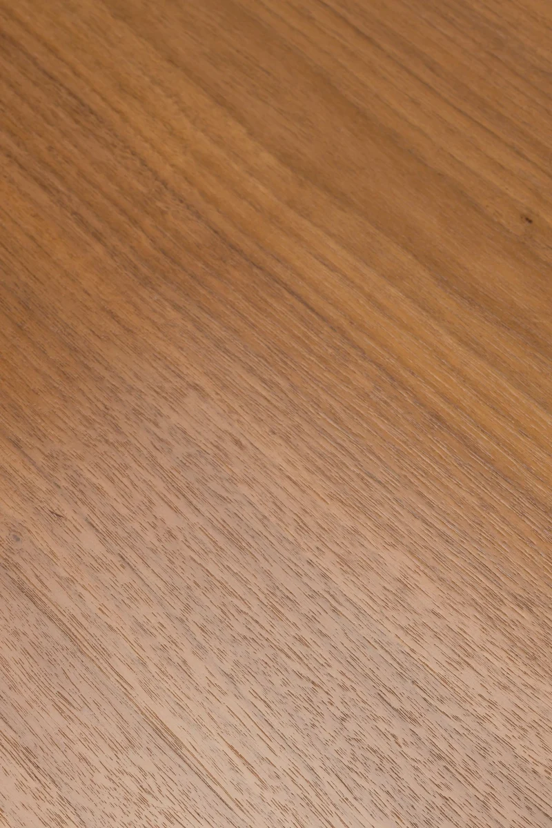 Esstisch Chase Organic, MDF-Platte in Walnuss-Optik mit Eisengestell