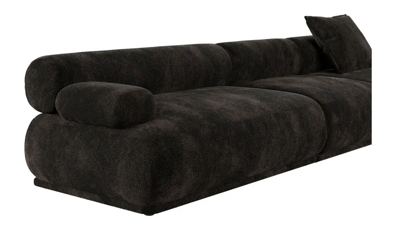 Sofa Rembrandt 4,5-Sitzer Dark Brown mit Rippstoff-Bezug von Zuiver