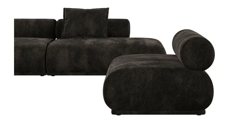 Sofa Rembrandt 4,5-Sitzer Dark Brown mit Rippstoff-Bezug von Zuiver