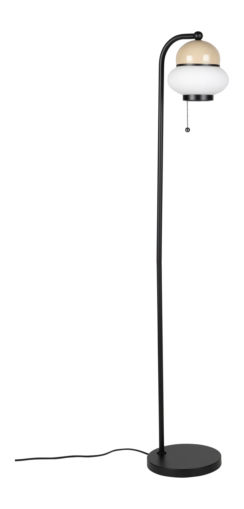 Stehlampe Bumble Beige von Zuiver mit Milchglasschirm aus Eisen