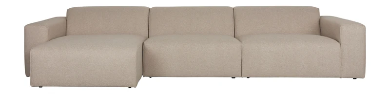 Sofa Milka 4,5-Sitzer links Cappuccino mit Chaiselongue von Zuiver