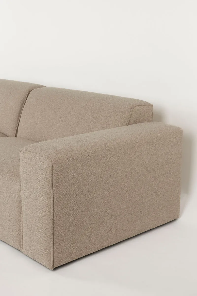 Sofa Milka 4,5-Sitzer links Cappuccino mit Chaiselongue von Zuiver