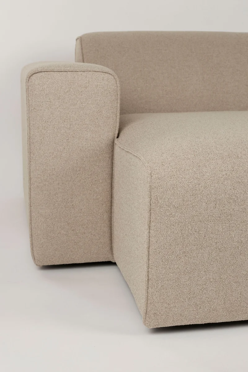 Sofa Milka 4,5-Sitzer links Cappuccino mit Chaiselongue von Zuiver