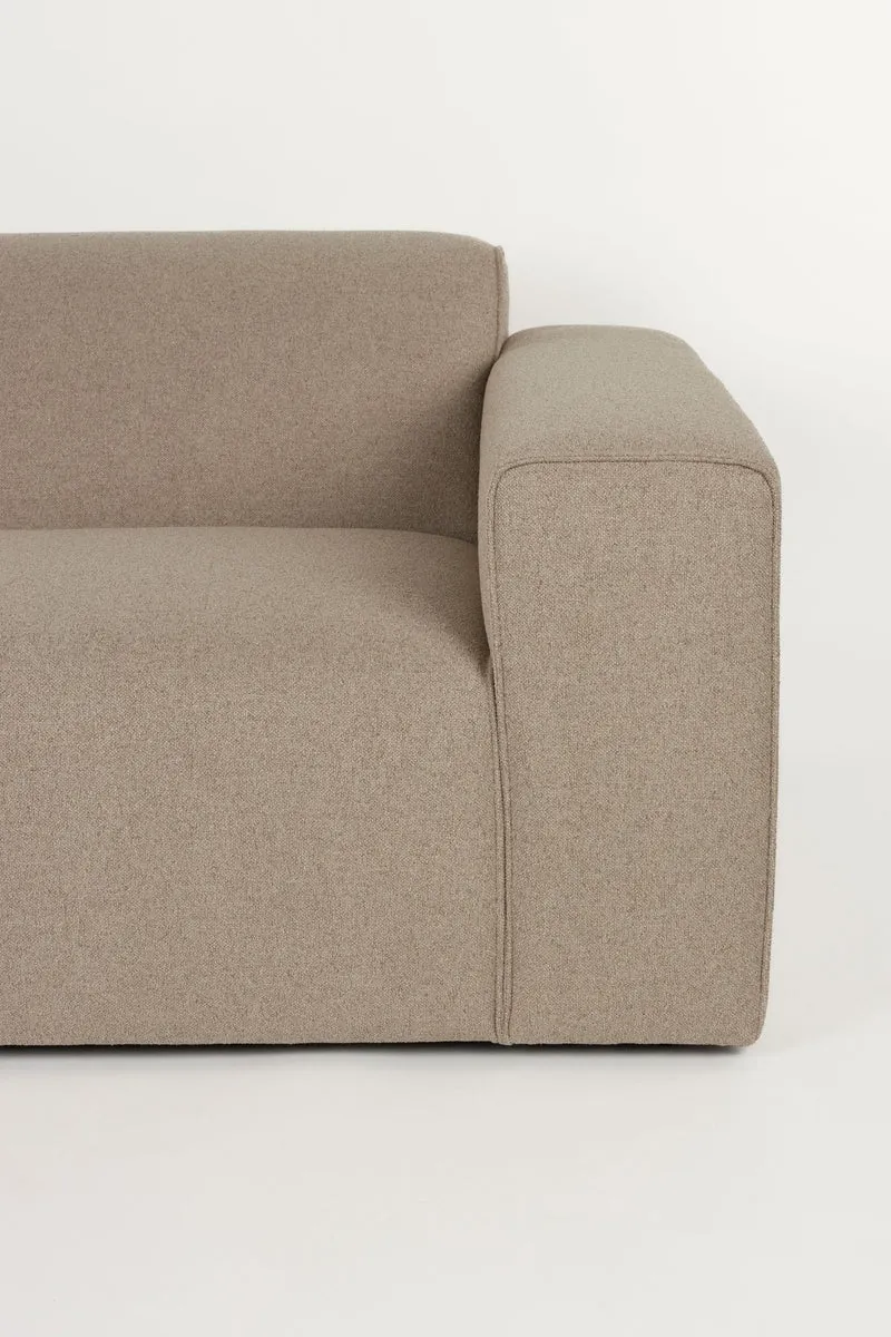 Sofa Milka 4,5-Sitzer links Cappuccino mit Chaiselongue von Zuiver