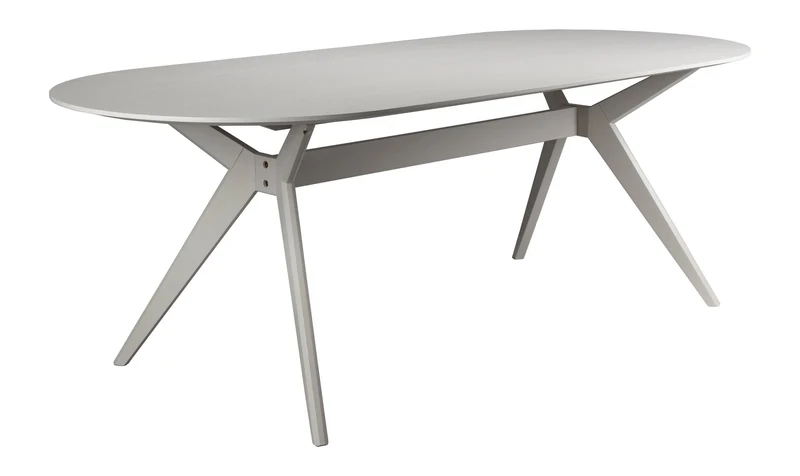 Esstisch Zeme Capsule Oval mit Eschenfurnier, 220x95 cm in Beige