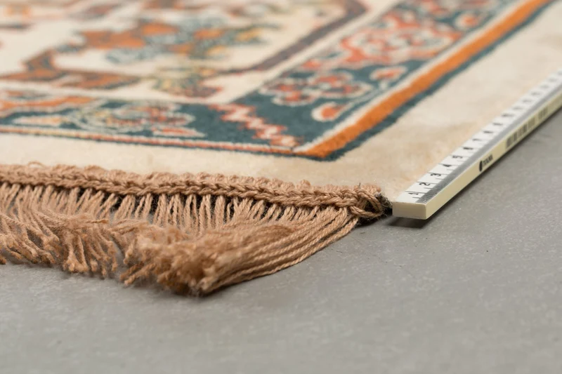 Teppich Raz 160x230 cm in Camel mit Fransen aus Viskose für Wohnzimmer