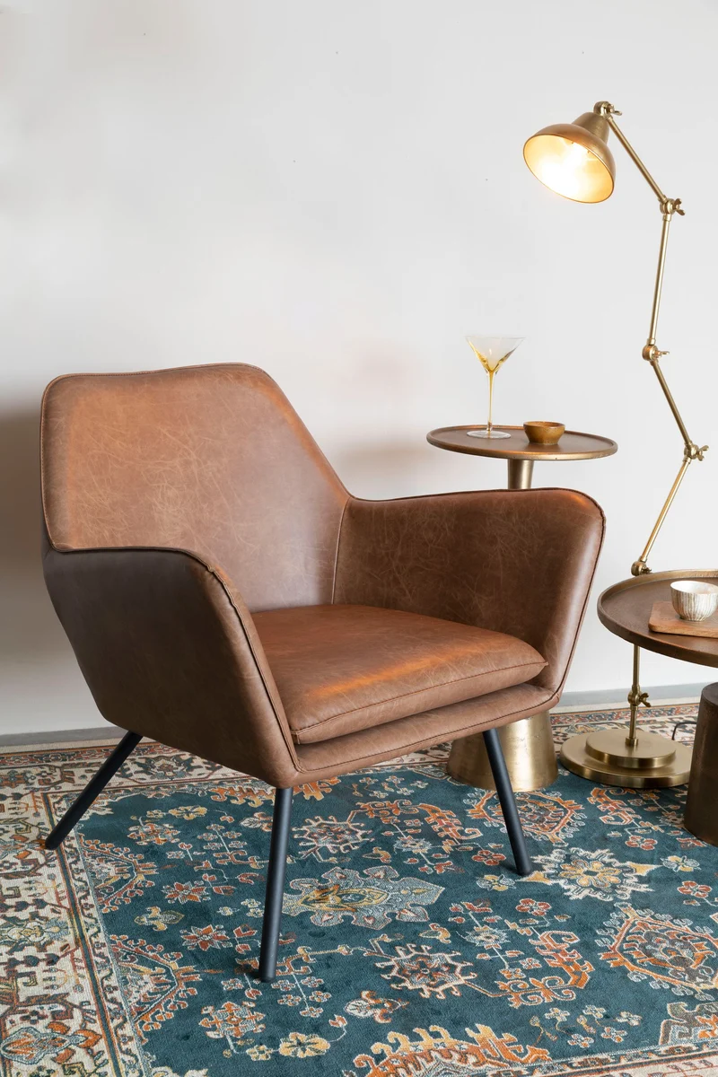 Teppich Raz 160x230 cm in Camel mit Fransen aus Viskose für Wohnzimmer