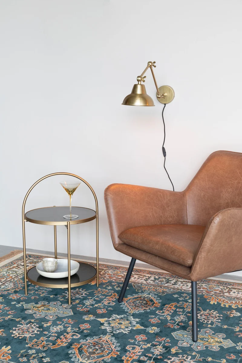 Teppich Raz 160x230 cm in Camel mit Fransen aus Viskose für Wohnzimmer