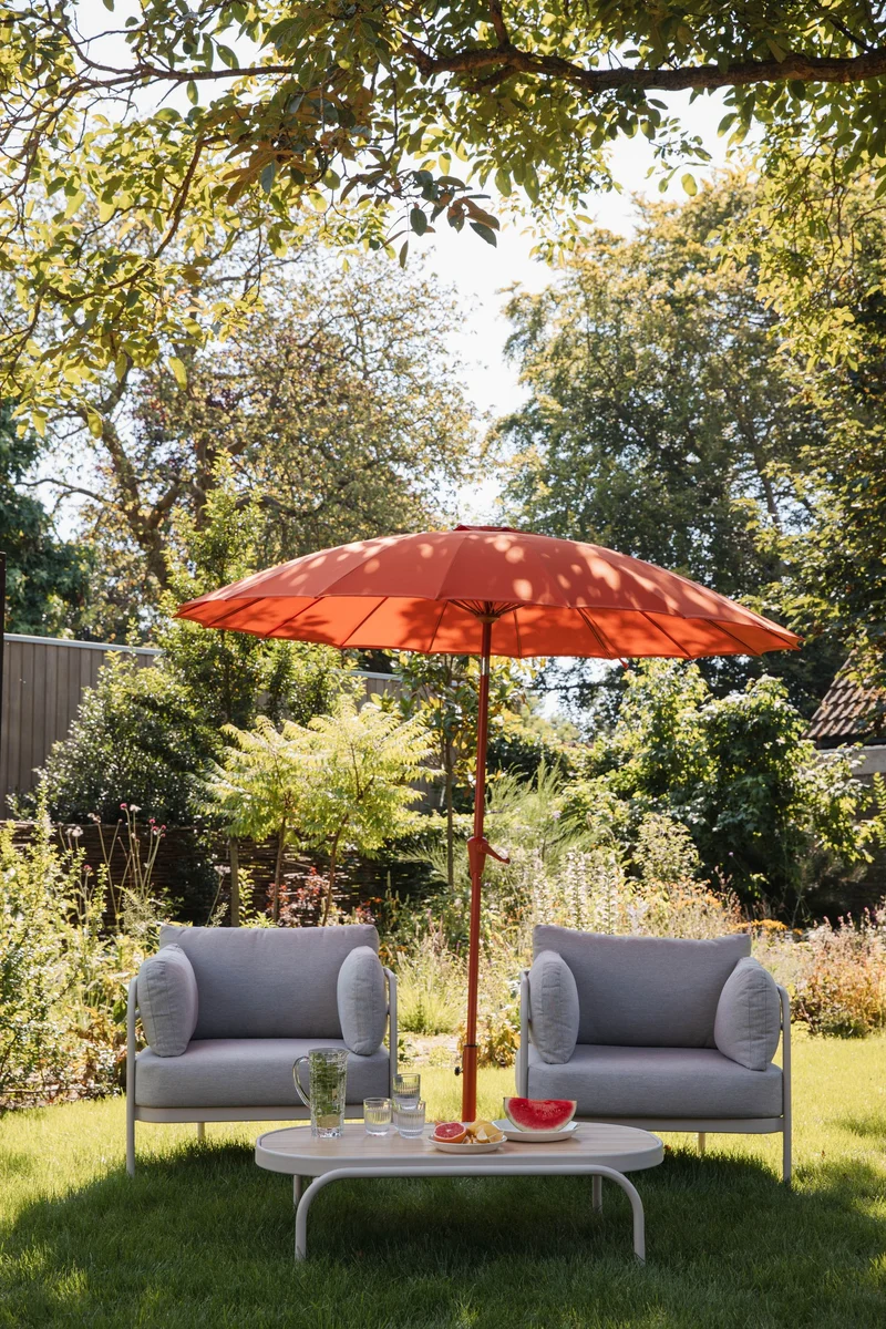 Sonnenschirm Sunshine Marsala mit Edelstahlgestell für den Garten