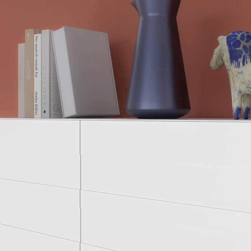 Highboard BRETANIA mit 4 Türen Weiß oder Salbei von Forte