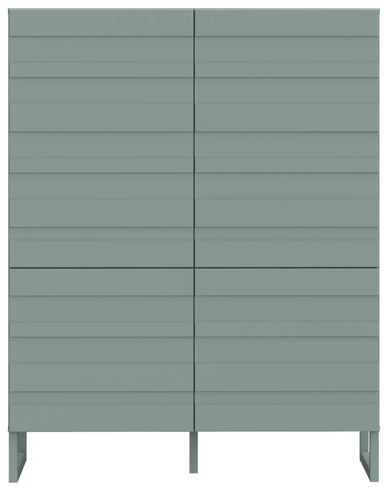 Highboard BRETANIA mit 4 Türen Weiß oder Salbei von Forte