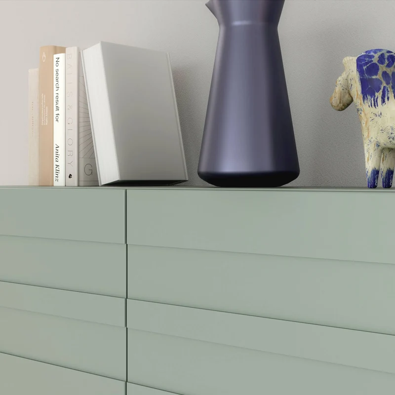 Highboard BRETANIA mit 4 Türen Weiß oder Salbei von Forte